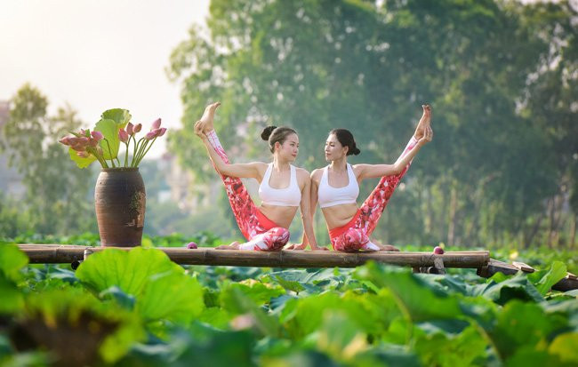 Sau khi chứng kiến bộ ảnh chụp sen độc đáo này, nhiều cư dân mạng đã dành những lời khen không ngớt cho ý tưởng độc lạ của hai hot girl U40 Thu Phương và Thu Trang.