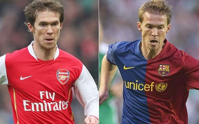 Alexander Hleb là cầu thủ mờ nhạt thi đấu trong màu áo của cả Arsenal lẫn Barca. Trong quá khứ, cầu thủ người Belarus này có 12 bàn thắng sau 149 trận cho Arsenal và 0 bàn thắng sau 36 trận cho Barca.