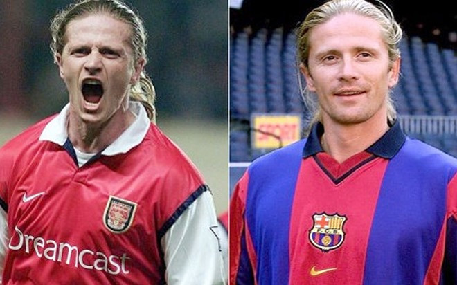 Cũng như Marc Overmars, Emmanuel Petit cũng từng khoác áo Arsenal giai đoạn 1997-2000. Hai năm sau khi giành cú đúp 1998, tiền vệ người Pháp này tạo bước lùi của sự nghiệp khi chuyển đến Barcelona. Ông thi đấu đúng 1 mùa rồi lại về nước Anh đá cho Chelsea.