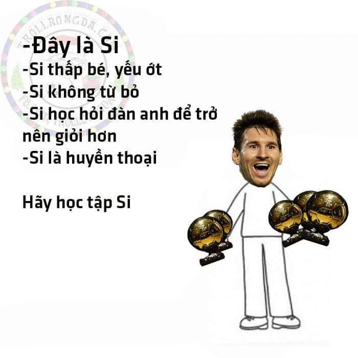 Cư dân mạng chế ảnh Messi theo trào lưu "hãy như tôi" để mừng QBV thứ 5 của ngôi sao người Argentina này.