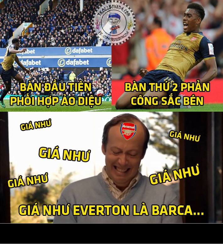Còn với Arsenal, sau khi có chiến thắng dễ trước Everton, họ lại ước rằng giá như Everton là Barca.