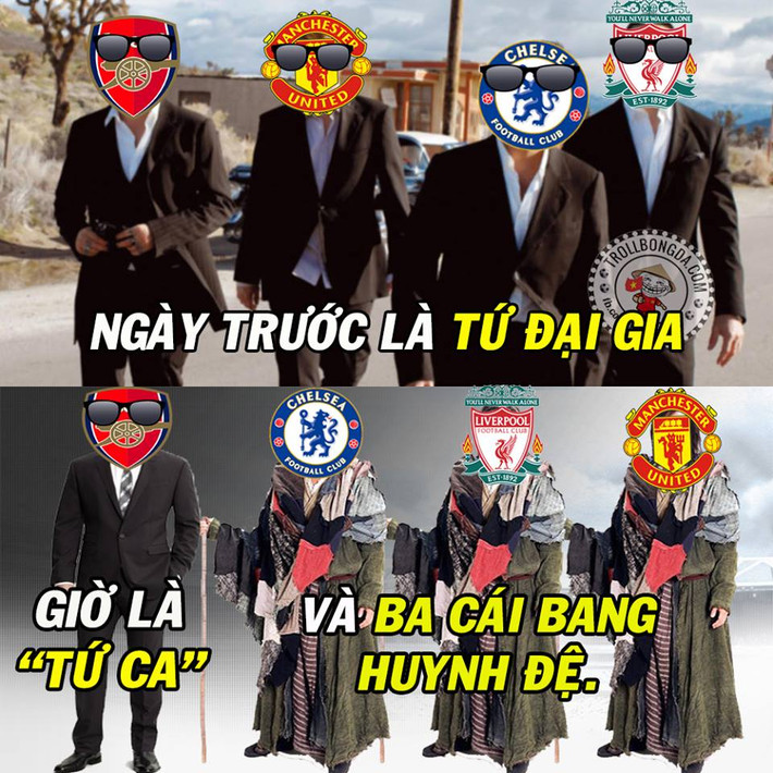 Mùa giải trước, Arsenal, Chelsea, Liverpool, Man United là tứ đại gia. Thế nhưng mùa này, chỉ có mình các "pháo thủ" là giữ được vị thế của mình.