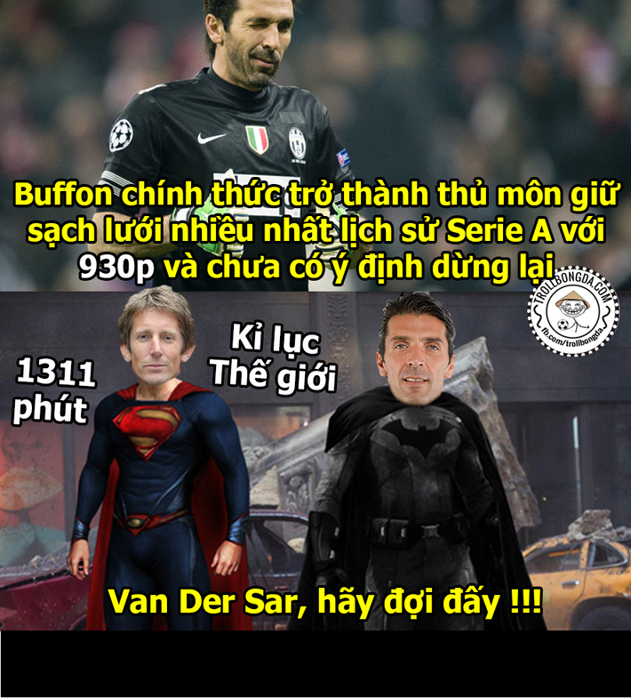 Còn ở Italy, Buffon đã bước vào ngôi đền lục khi có tới 930 phút giữ sạch lưới.