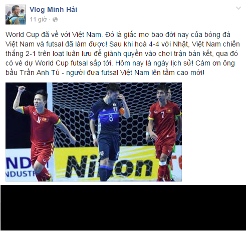 Sau khi vượt qua ĐT Nhật Bản tại trận tứ kết, ĐT Futsal Việt Nam đã trở thành chủ đề hot trong cộng đồng mạng. Nhiều cư dân mạng cũng như báo giới đã không tiếc lời khen cho chiến công này.