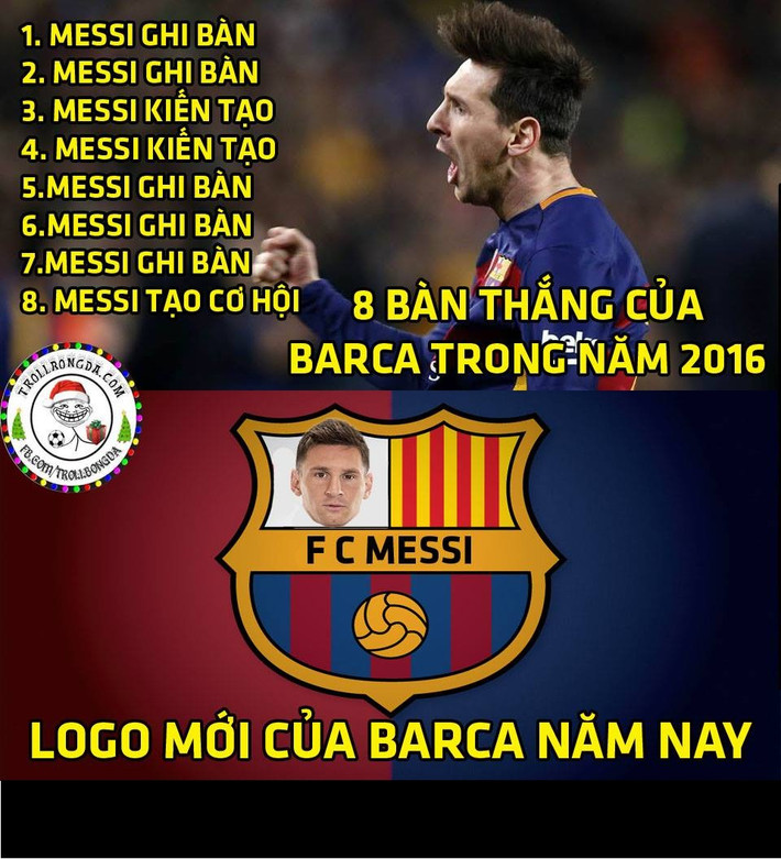 Messi gần như hoàn hảo khi anh làm được tất cả mọi việc và Barca nên thay cầu thủ này lên logo mới của mình.