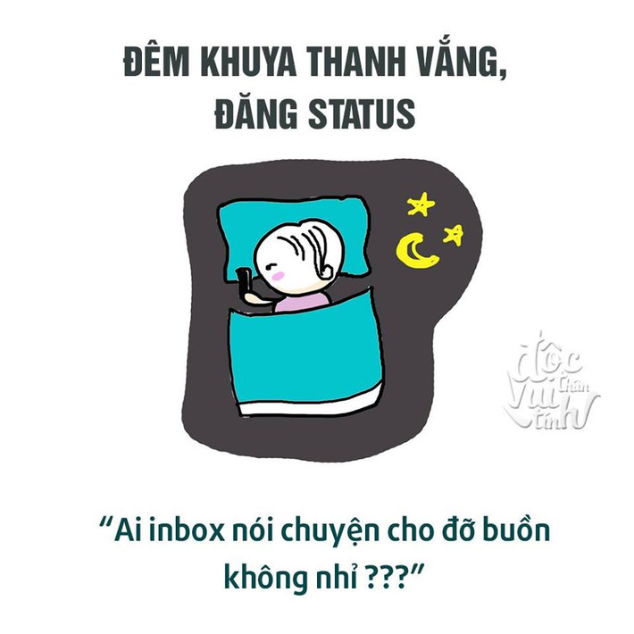 Inbox để nói chuyện cho đỡ buồn là cách "thả thính" khá phổ biến của các cô nàng.