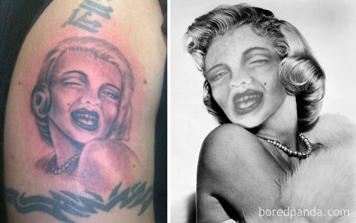 Hình ảnh nữ ca sĩ xinh đẹp Marilyn Monroe phiên bản lỗi.