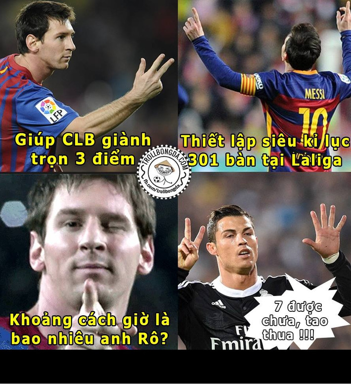 Dù thăng hoa tới đâu nhưng Cris Ronaldo vẫn không thể vui mừng khi bên cạnh anh, Messi vẫn đang âm thầm bỏ xa siêu sao người Bồ Đào Nha trong khâu ghi bàn.