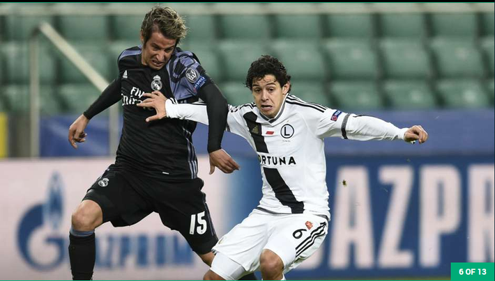 Mất tích khá lâu trong đội hình của Real Madrid, Fabio Coentrao được HLV Zidane trao cho cơ hội trong trận gặp đối thủ dưới cơ là Legia Warsaw. Tuy nhiên, hậu vệ cánh người Bồ Đào Nha đã khiến HLV của mình phải thất vọng sau khi liên tục để các tiền vệ và tiền đạo của đội bóng đến từ Ba Lan qua mặt.