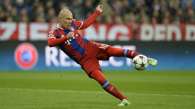 Arjen Robben chính là ngôi sao chạy cánh khủng khiếp nhất trong các học trò của Pep Guardiola.