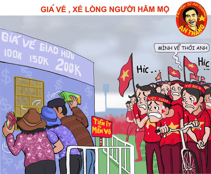Trước trận đấu vấn đề giá vé cũng khiến nhiều NHM phải lo lắng, một trận giao hữu vô thưởng, vô phạt lên tới 100.000 đồng, tạo cơ hội cho những "cò vé" phát huy "tài năng" của mình. Còn NHM chân chính thì chỉ biết "cắn răng" mua vé vì yêu ĐT Việt Nam.