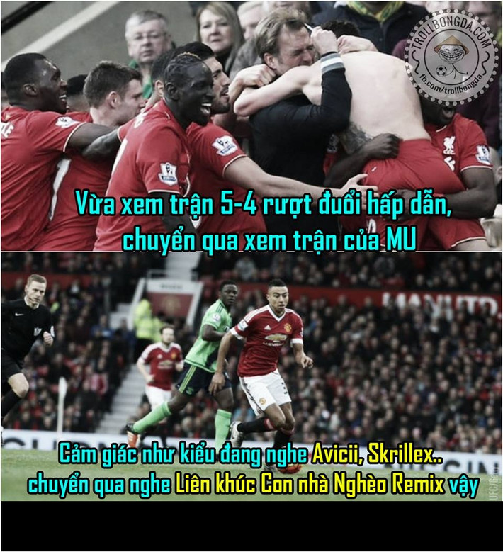 Sự khác nhau giữa việc xem các đội bóng còn lại tại giải Ngoại hạng Anh và Man United.