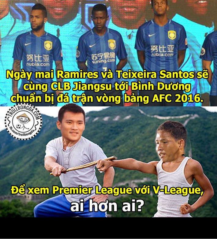 Sắp tới CLB Jiangsu sẽ mang rất nhiều ngôi sao nổi tiếng thế giới như Ramires hay Teixeira Santos sang Việt Nam để đấu với B.Bình Dương tại AFC Champions League 2016.
