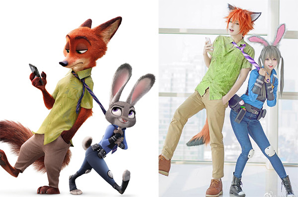 cặp đôi Cosplayer này còn tạo dáng giống hệt những tấm poster và các phân cảnh phim nổi tiếng, đem lại sự thích thú cho người hâm mộ.