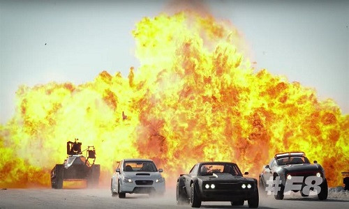 Một pha cháy nổ truyền thống trong Fast 8. Phim dự kiến khởi chiếu bắt đầu từ ngày 14/4/2017.