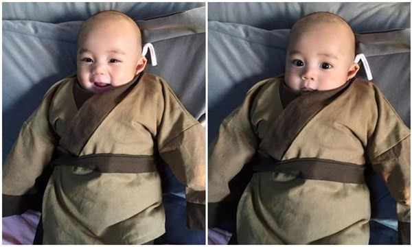 Khi tiếp xúc với bất cứ ai việc đầu tiên mà Meng Meng làm đó là tròn mắt ngắm nhìn sau đó nở nụ cười.