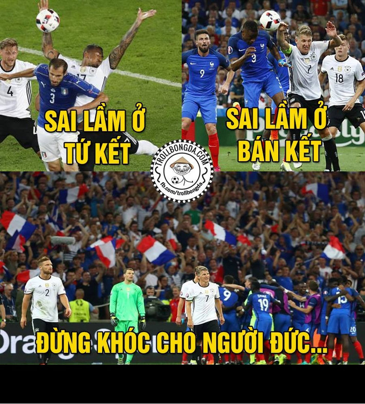 Các cầu thủ Đức liên tục mắc sai lầm tại VCK Euro 2016 từ tứ kết đến bán kết. Chính điều này khiến họ phải ôm hận và xách va li về nước.