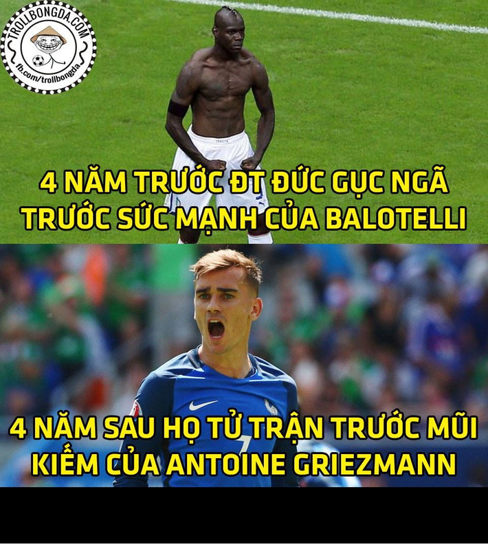 Chu kì 4 năm của ĐT Đức đã diễn ra và họ cũng dừng bước tại vòng bán kết. Euro 2012 là Balotelli của Italia và năm 2016 là Antoine Griezmann của Pháp.