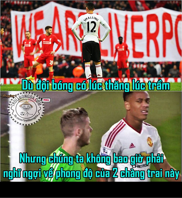 Ảnh chế bóng đá tuần qua xoay quanh trận đại chiến trên sân Anfield giữa Liverpool và Man United. Đây cũng là trận đấu thể hiện lối đá chịu trận đến cùng cực của CLB đến từ thành Manchester nhưng những gì họ nhận lại được đó là 3 điểm trọn vẹn.