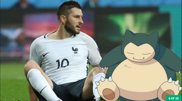 Ục ịch và chậm chạp, Andre-Pierre Gignac được so sánh với Snorlax. Đây là một con Pokemon tham ăn và cực kỳ mê ngủ.