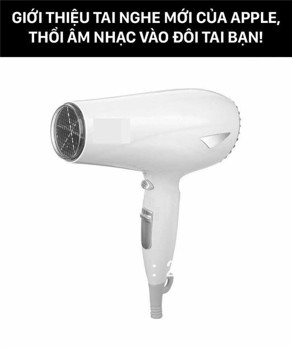 Nhiều người ví chiếc tai nghe vừa được Apple trình làng chẳng khác gì chiếc máy sấy.
