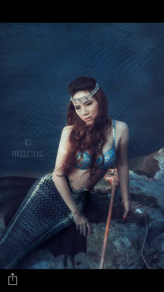 Để làm tươi mới hình ảnh của mình, mới đây cô hot girl 9X phố Núi đã biến hóa thành nhân vật mỹ nhân ngư xinh đẹp.
