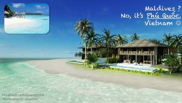 Phú Quốc có nước biển xanh và đẹp chẳng thua kém thiên đường du lịch Maldives.