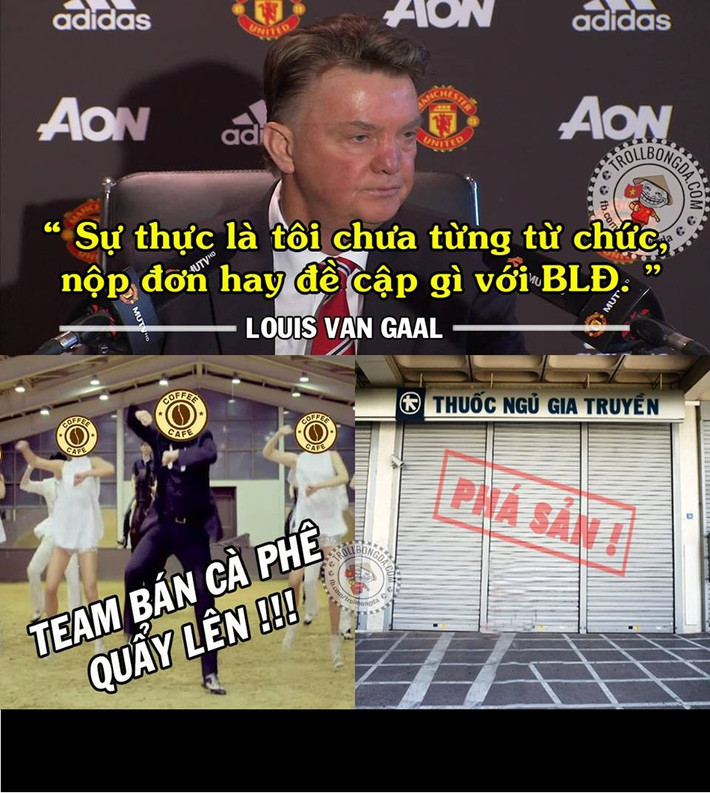Van Gaal tuyên bố rằng chưa bao giờ có ý định từ chức. Điều này khiến nhiều NHM Man United thấy chán nản.