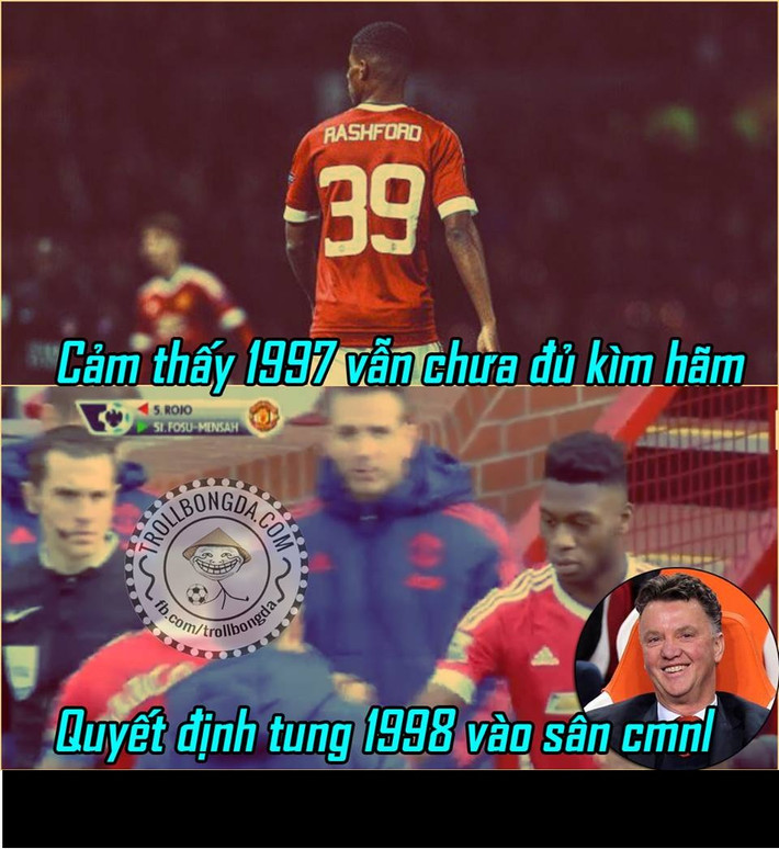 Bức ảnh chế chiến thuật của HLV Van Gaal khiến nhiều người phải phì cười.