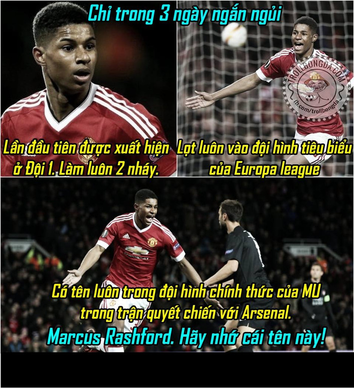 Chỉ trong vòng 3 ngày ngắn ngủi, Rashford đã trở thành cái tên vô cùng hot trong cộng đồng mạng khi liên tục để lại dấu ấn giúp Man United có chiến thắng thứ hai liên tiếp.