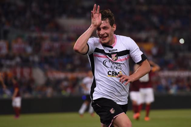 Andrea Belotti (Torino) đã có 8 bàn thắng trong 10 trận đấu và anh được bình chọn là cầu thủ lứa tuổi 23 sáng giá nhất ở vị trí tiền đạo. Ảnh: Goal.