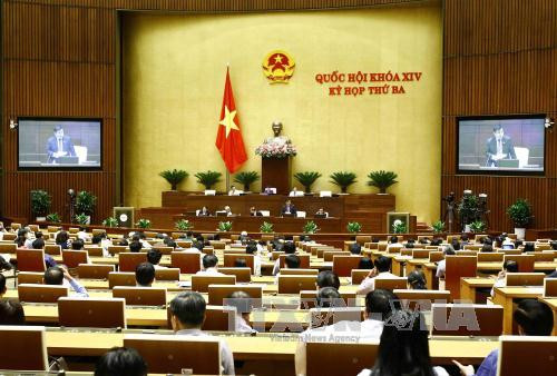 Đáng chú ý, Quốc hội tổ chức thêm một phiên họp riêng cho những đại biểu Quốc hội quan tâm đến dự thảo Bộ luật Hình sự sửa đổi lần này. Tại phiên họp này, các đại biểu được phát biểu thoải mái ý kiến của mình mà không bị hạn chế về thời gian như tại các phiên họp toàn thể tại Hội trường dành cho mỗi đại biểu là 7 phút. Ảnh: An Đăng/TTXVN.