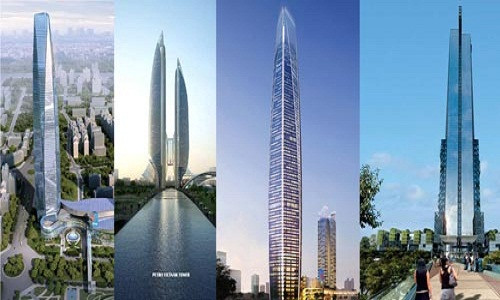 Ngoài ra, tập đoàn dầu khí Việt Nam từng có dự án "bom tấn" xây Tổ hợp Tháp Dầu khí Việt Nam (PVN Tower) tại Mễ Trì (Hà Nội), gây xôn xao dư luận năm 2010. Nếu hoàn thành, tòa tháp được xem là cao thứ 2 châu Á, dự kiến dự án có trị giá khoảng hơn 1 tỷ USD.