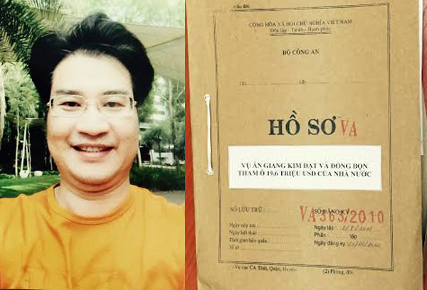Mới đây, Giang Kim Đạt nguyên quyền Trưởng Phòng kinh doanh Công ty TNHH một thành viên vận tải viễn dương Vinashin thuộc tập đoàn Vinashin (gọi tắt Vinashinlines) đã bị bắt khi đang lẩn trốn ở nước ngoài. Đây là một trong những đồng phạm vụ án tham nhũng ở Vinashin, tham ô 18,6 triệu USD của Nhà nước. Cơ quan điều tra xác định khối tài sản bất minh mà Đạt tham ô tài sản của nhà nước ước tính hàng trăm tỉ đồng đứng tên người thân gia đình Giang Kim Đạt. Ảnh: CAND.