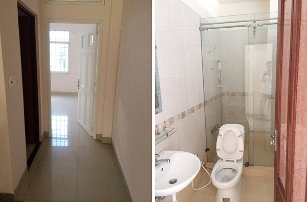Nhà của diễn viên Phi Thanh Vân gần đây nhất được cô chia sẻ trên trang cá nhân là một căn nhà 4 tầng khang trang. Bên trong căn nhà được sơn với tông màu sáng, không gian rất rộng rãi. Ảnh chụp khi Thanh Vân chưa dọn đồ đạc vào phòng.