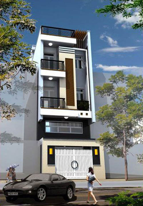 Sử dụng gam màu tối chủ đạo, căn nhà phố mang thêm vẻ đẹp rất huyền bí, phù hợp với người thích lối sống nội tâm. Ảnh: Khonggiannhadep24h.