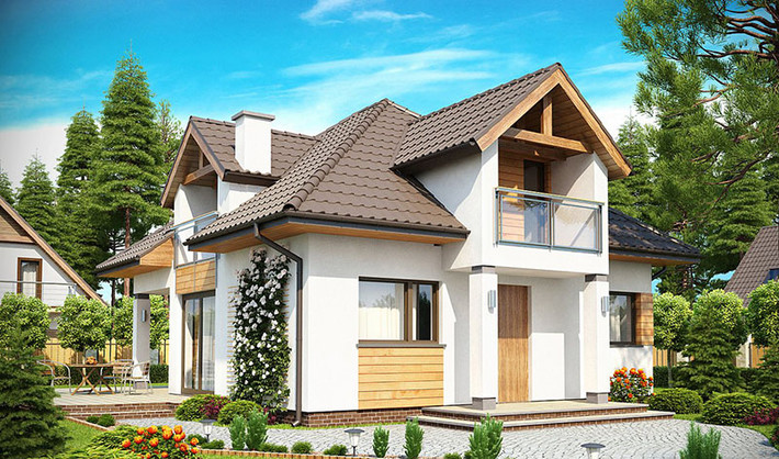 Hệ mái dốc nhiều gấp khúc mang đến vẻ đẹp vừa lạ vừa quen của công trình. Ảnh: Arcviet.