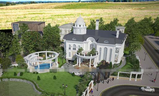  Biệt thự cổ điển 2 tầng kiểu Pháp sang trọng và lịch lãm nổi bật giữa khuôn viên rộng lớn. Ảnh: Acihome.