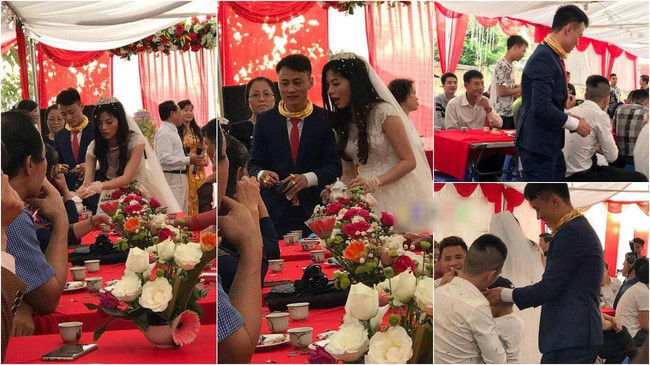 Tháng 3/2017, hình ảnh chú rể đeo đây kiềng vàng và trang sức ở Đại Mỗ, quận Nam Từ Liêm, Hà Nội trở thành tâm điểm chú ý trên mạng. Ảnh: Zing.