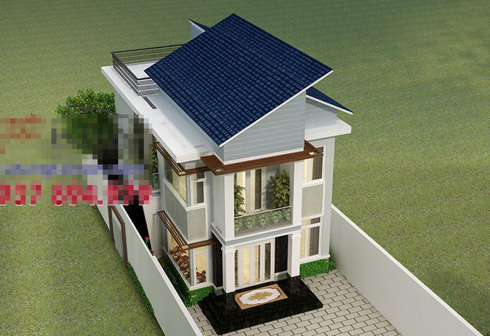 Kiến trúc nhà 2 tầng tuyệt đẹp lấy nghệ thuật ngôi nhà Á Đông làm ngôn ngữ trình bày. Ảnh: Xaydungkienan.