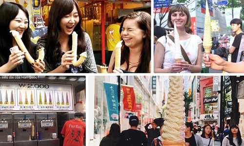 Món kem siêu dài Hàn Quốc mới được du nhập về Việt Nam.