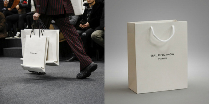 Có người cho rằng Balenciaga đang làm nên ‘trò đùa tạo hóa’ khi ra mắt túi xách như đồ miễn phí trong siêu thị với giá nghìn USD. Ảnh: Pose.