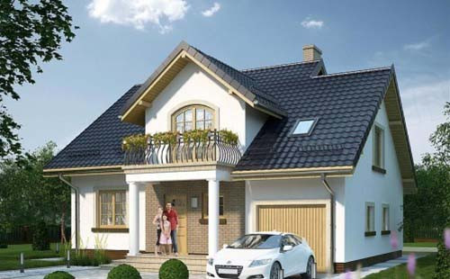 Phần mái được thiết kế với các ô ngói kính lấy sáng cho các phòng ngủ và các phòng khách trên tầng lửng. Ảnh: Thietkethicongnhadep.