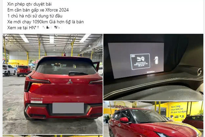 Sau gần nửa năm đến tay khách hàng, những chiếc Mitsubishi Xforce 2024 siêu lướt đầu tiên đã bắt đầu xuất hiện trên sàn xe cũ. Tuy nhiên, số lượng không nhiều, chỉ 1-2 chiếc và chủ yếu là phiên bản tiêu chuẩn GLX, biển đăng ký tại các thành phố lớn như Hà Nội, Tp.HCM.