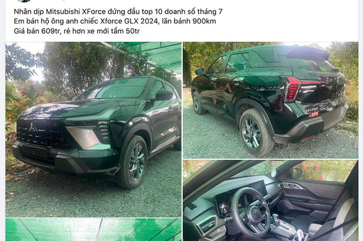 Cụ thể, theo thông tin đăng tải trên sàn xe cũ, chiếc Mitsubishi Xforce GLX 2024 ngoại thất màu đen, odo 900 km đang được chủ nhân chào giá 609 triệu đồng. Đáng chú ý, đây chưa phải là mức giá cuối cùng vì người bán "còn thương lượng thêm cho khách thiện chí."