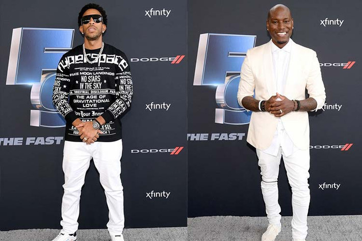 Tyrese Gibson và Ludacris cũng xuất hiện trong buổi quảng bá phim. Cả hai là những gương mặt xuất hiện xuyên suốt trong mọi tập phim Fast & Furious. Tyrese Gibson và Ludacris được khán giả yêu thích qua những màn đấu khấu giữa hai nhân vật Roman – Tej gây cười.