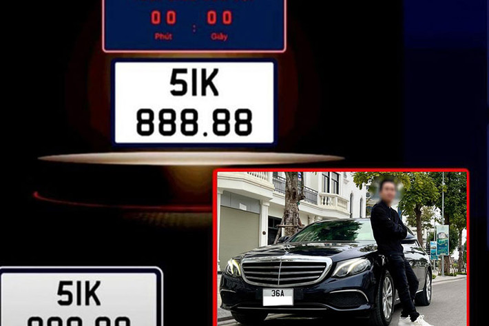 Đáng chú ý, 2 biển số 51K-888.88 (trúng đấu giá 32,34 tỷ đồng) và 30K-567.89 (trúng đấu giá 13,075 tỷ đồng) cùng chung 1 người đấu giá cao nhất, đó là anh H.X.H, đến từ tỉnh Thanh Hóa. Như vậy, vị đại gia này phải đóng tổng số tiền trúng đấu giá cho 2 biển siêu VIP này lên đến 45,335 tỷ đồng, đã trừ 80 triệu đồng tiền đặt cọc cho 2 lần đấu giá này.