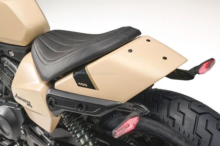 Leoncino 400 Bobber trông khá giống Harley-Davidson Sportster S với đuôi ngắn, vị trí lái đổ về phía sau, tay lái cao và rộng, chỗ để chân nâng cao, chiều dài cơ sở tăng, yên thấp và lốp tiết diện rộng, gắn trên vành 16".