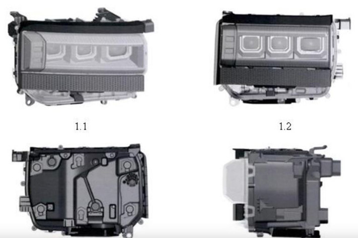 Ở phần ngoại thất, các bộ phận của xe SUV Toyota Land Cruiser Prado 2024 được đăng ký bao gồm cụm đèn chiếu sáng trước, cụm đèn hậu, cản trước, lưới tản nhiệt và cản sau. Trong khi đó, các chi tiết nội thất xuất hiện trong đơn đăng ký bảo hộ độc quyền là kiểu dáng vô lăng và bảng điều khiển.