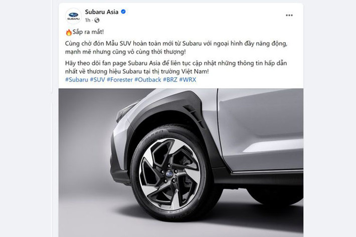 Động thái này càng được củng cố khi vào ngày 11/8, trang Facebook chính thức của Subaru Asia - nhà phân phối Subaru tại Việt Nam đã từng chia sẻ hình ảnh teaser về mẫu xe Subaru Crosstrek 2025 này, kèm dòng trạng thái “Sắp ra mắt”.